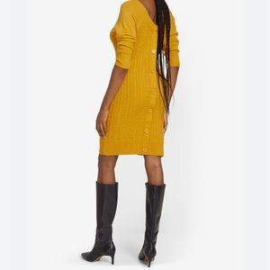 Yellow Sweater Dress